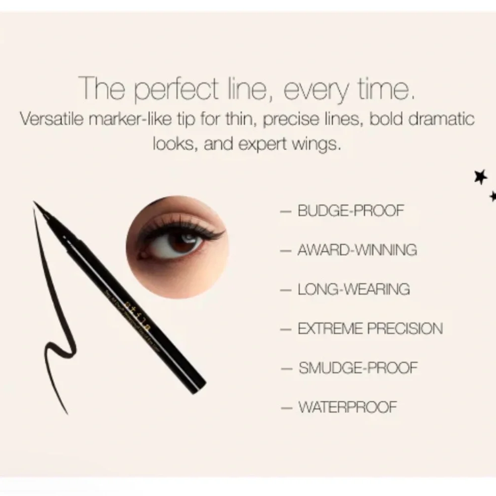 Stila All Day Black Waterproof Liquid Eyeliner Travel Size